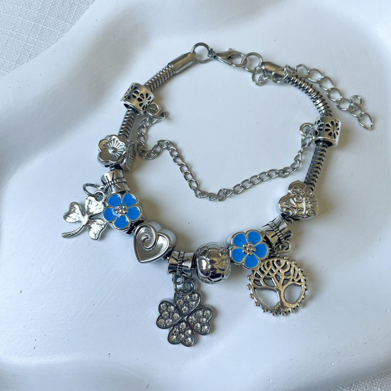 Pulseira inspiração Pandora com fecho